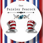 Dr. Seuss Hat inspired handmade earrings