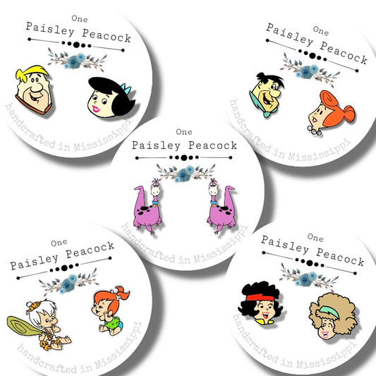 Flintstones stud earrings