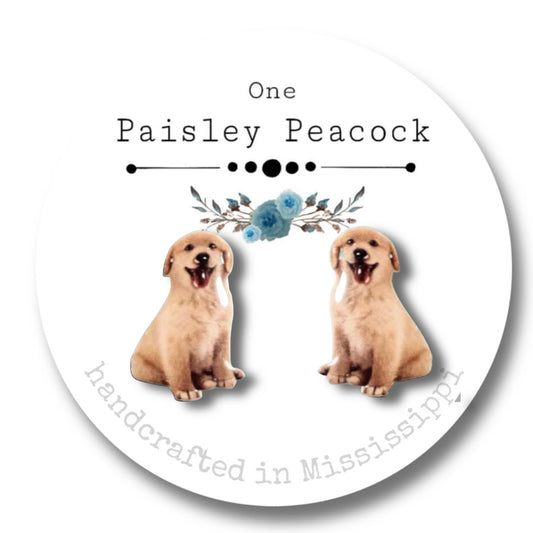 Dog Stud Earrings-Lab