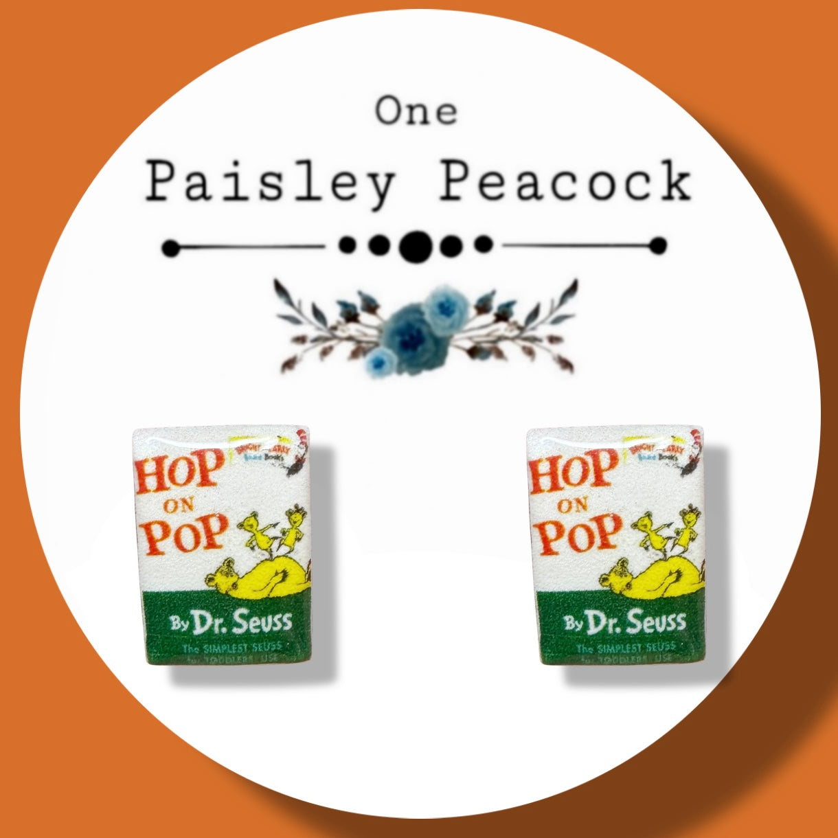 Hop on Pop inspired handmade stud earrings