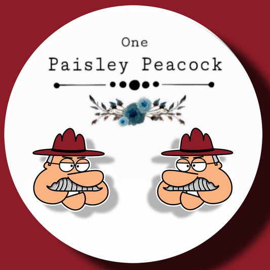 Inspector Fenwick inspired stud earrings handmade