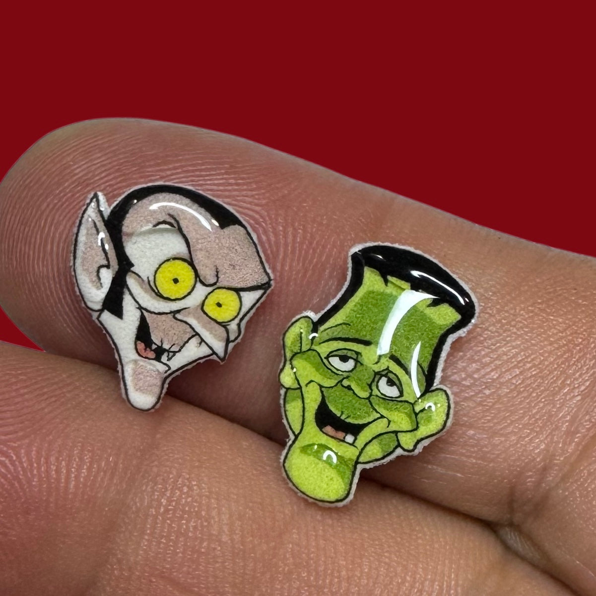 Groovie Goolies inspired stud earrings handmade