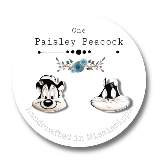 Cat Stud Earrings- Pepe Le Pew