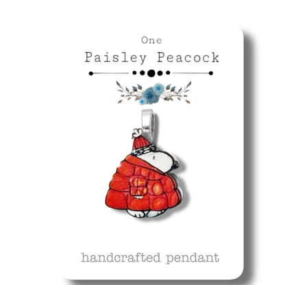 Your choice of jewelry-snoopy red puffer