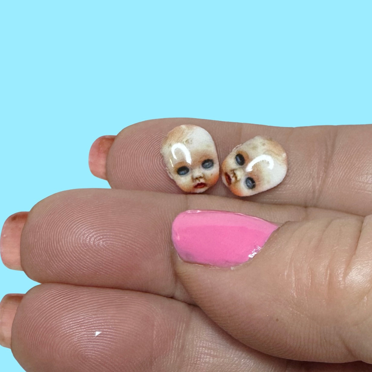 Baby Doll Head stud earrings