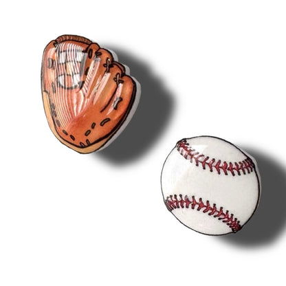 Baseball and Glove Stud Earrings