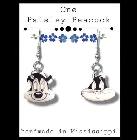 Pepe Le Pew Dangle Earrings