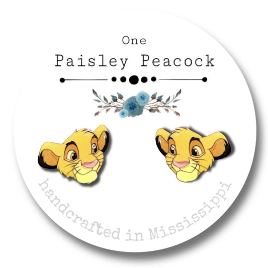 Cat Stud Earrings-simba Lion King