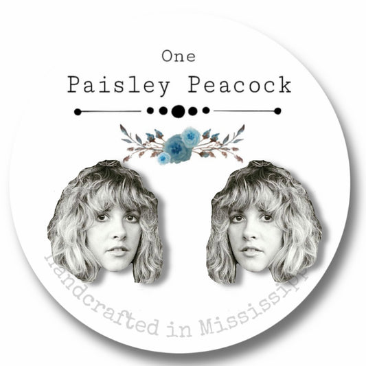 Celebrity earrings-young Stevie Nicks