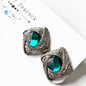 Stud Earrings emerald green