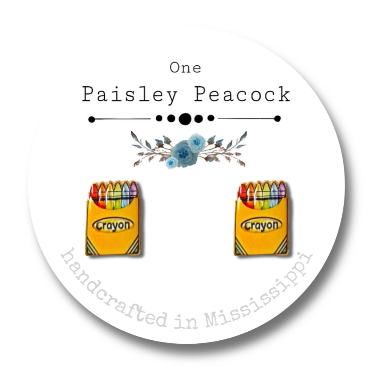 Stud Earrings-crayon