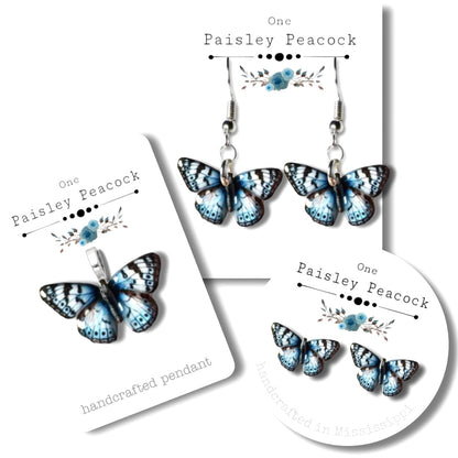 Butterfly Jewelry -monarch blue