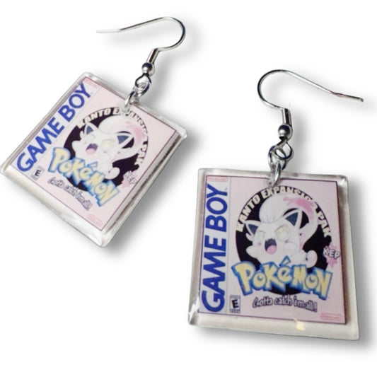 Acrylic video game dangle earrings