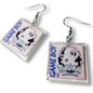 Acrylic video game dangle earrings