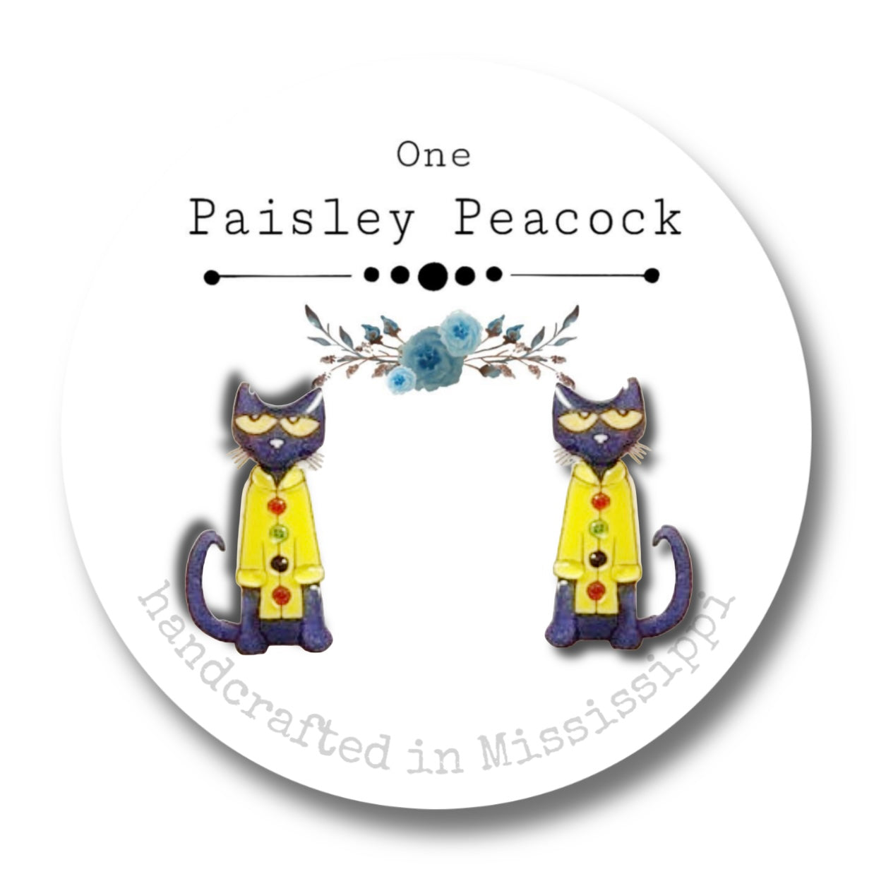 Cat Stud Earrings-pete