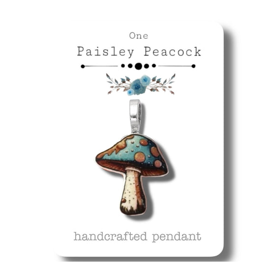 Pendants-blue mushroom
