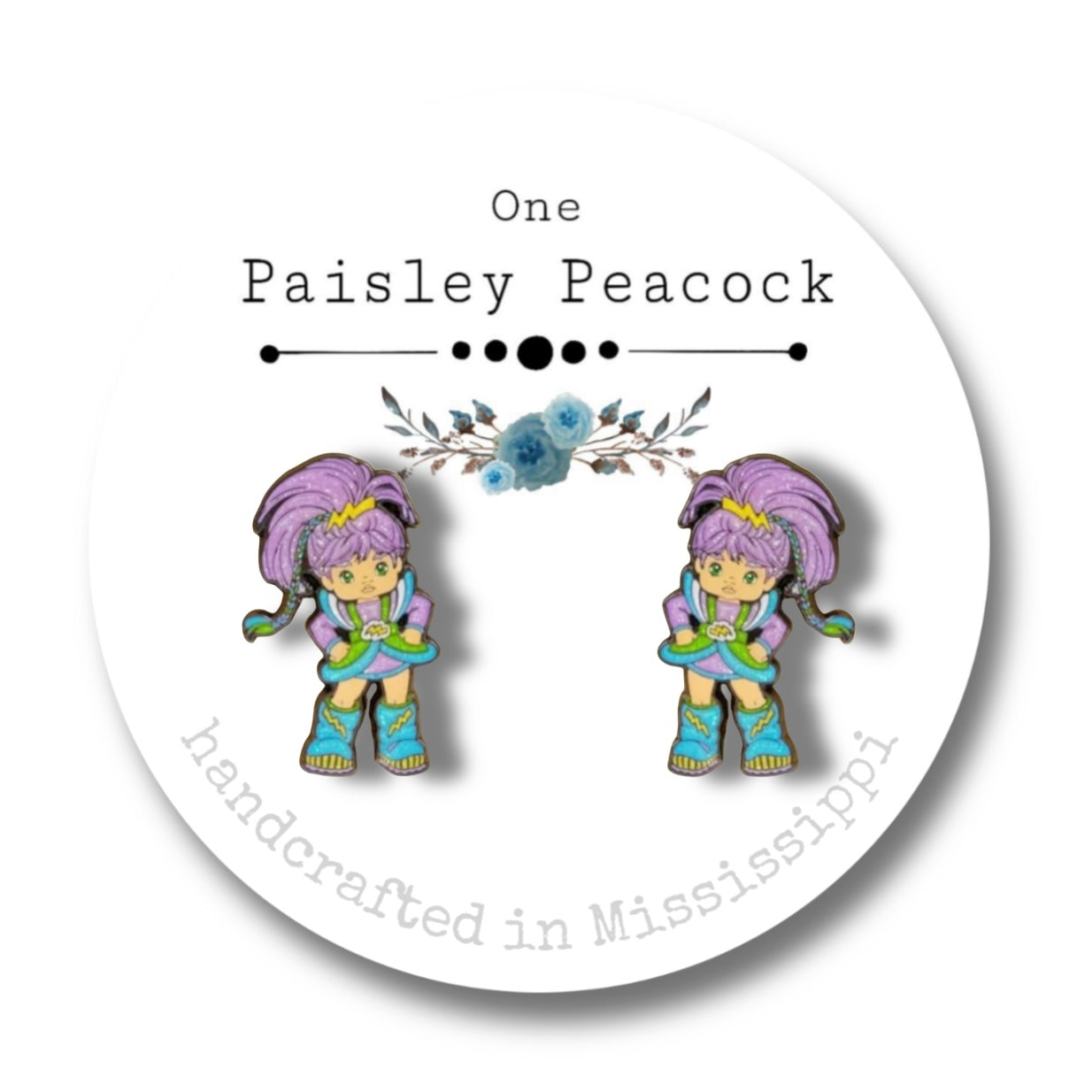 Cartoon stud earrings- stormy