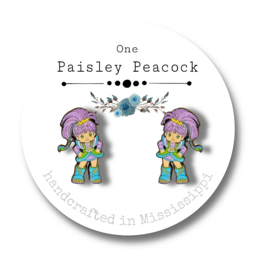 Cartoon stud earrings- stormy