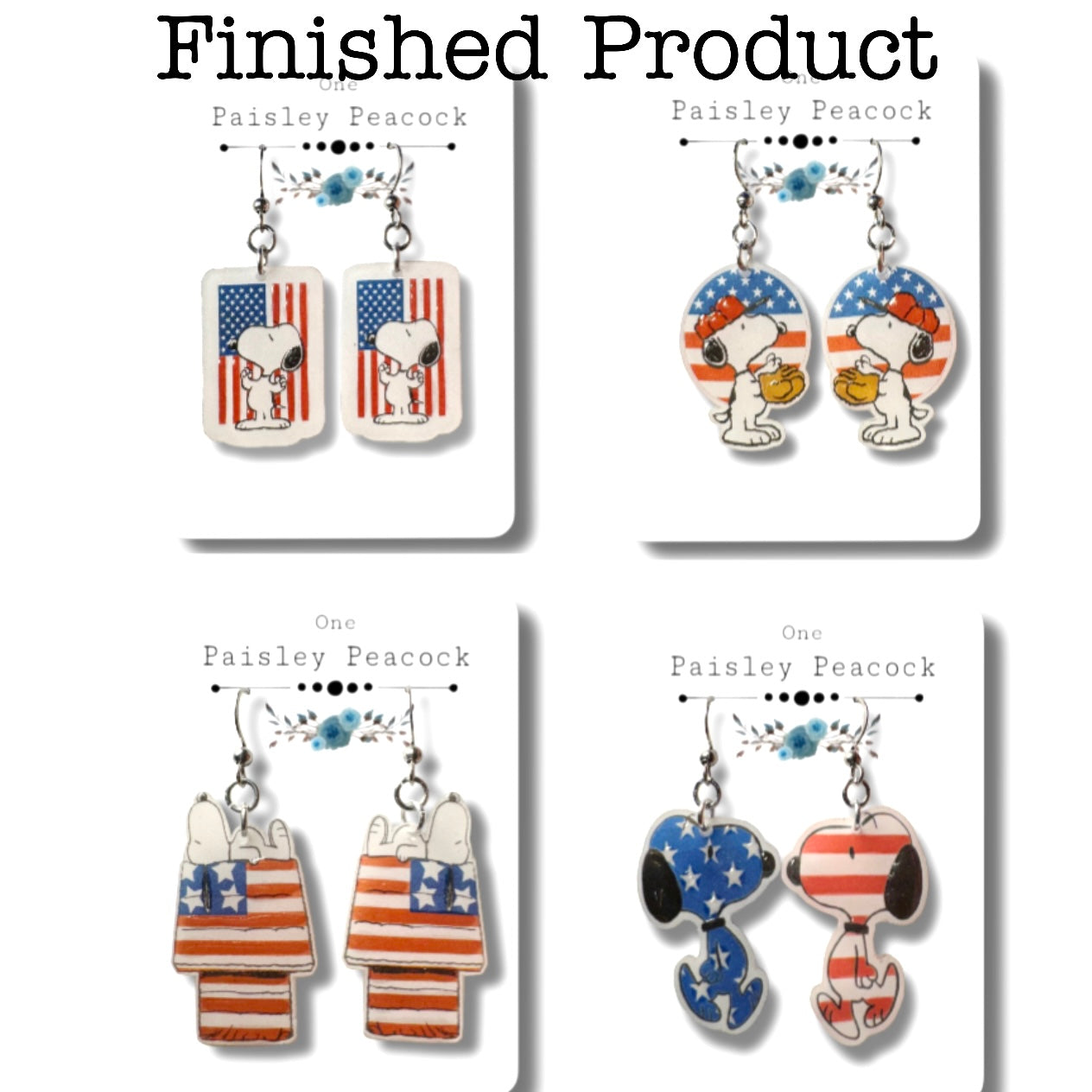 4th of July Independence Day Dangle earrings