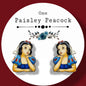 Snow White inspired stud earrings handmade