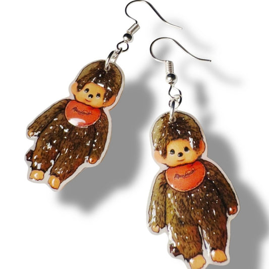 Dangle Earrings-monchhichi monkey