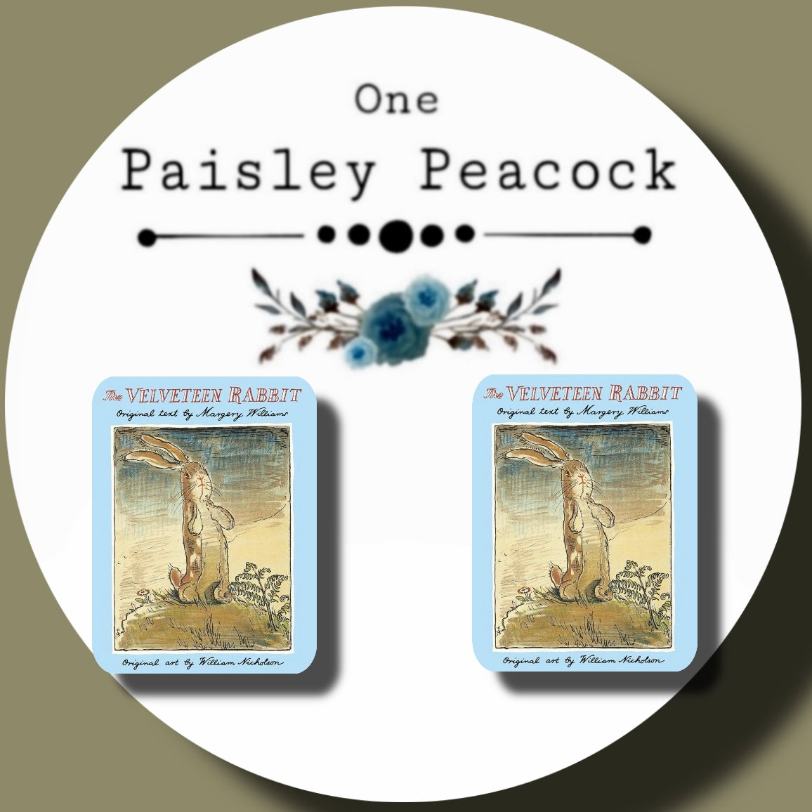 Velveteen Rabbit inspired book earrings