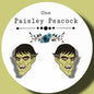 BARNABAS COLLINS DARK SHADOWS INSPIRED HANDMADE STUD EARRINGS