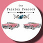 PINK CADILLAC STUD EARRINGS